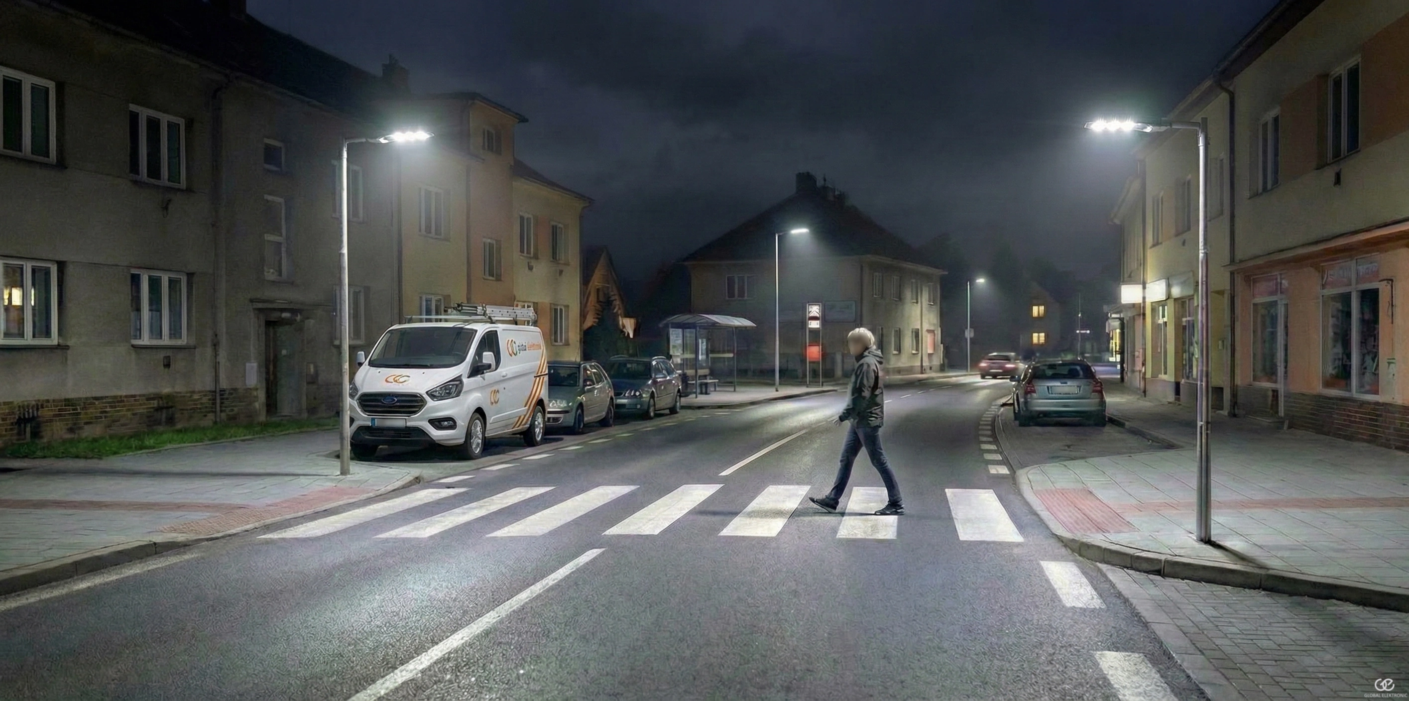 Srovnání osvětlení v noci