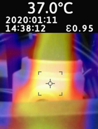 Termovizní snímek – kontrola rozvodny (  37.0 °C)